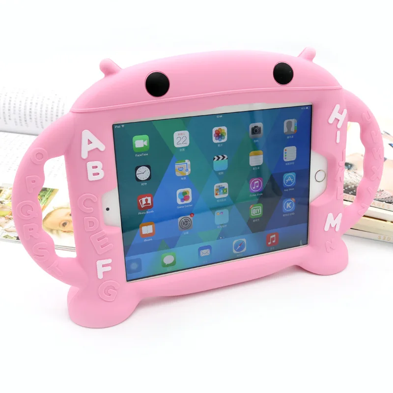 Для Apple ipad 2 3 4 чехол 9,7 дюймов силиконовый чехол для ipad 2/3/4 детская Защитная задняя крышка 7,9 дюймов для mini ipad 2/3/4 с держателем - Цвет: for ipad 234