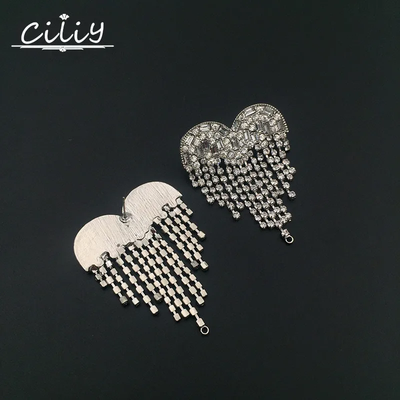 Ciliy серьги-капли с большим сердцем металлические модные серьги для женщин новые