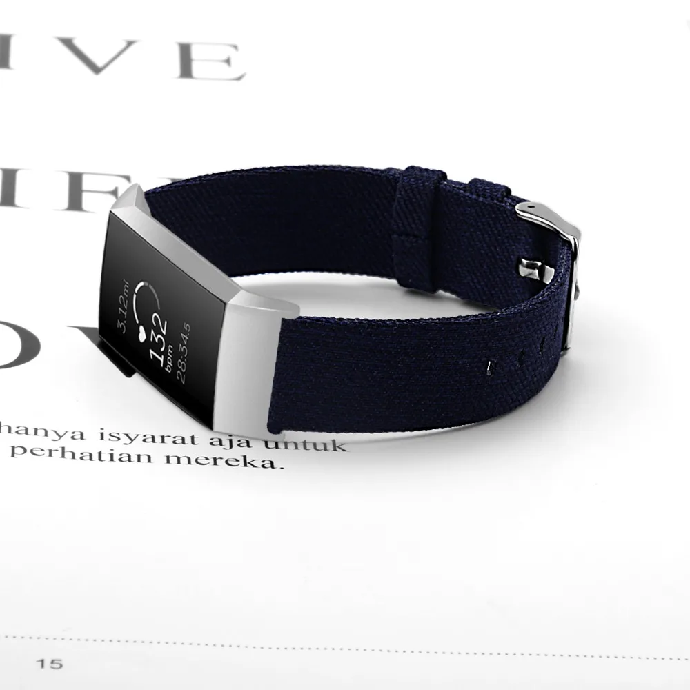 Красочные ремешок для Fitbit заряд 3 Смарт часы браслет холст нейлон заменить Для мужчин t Для мужчин Для женщин Smartwatch Charge3 ремешок для часов