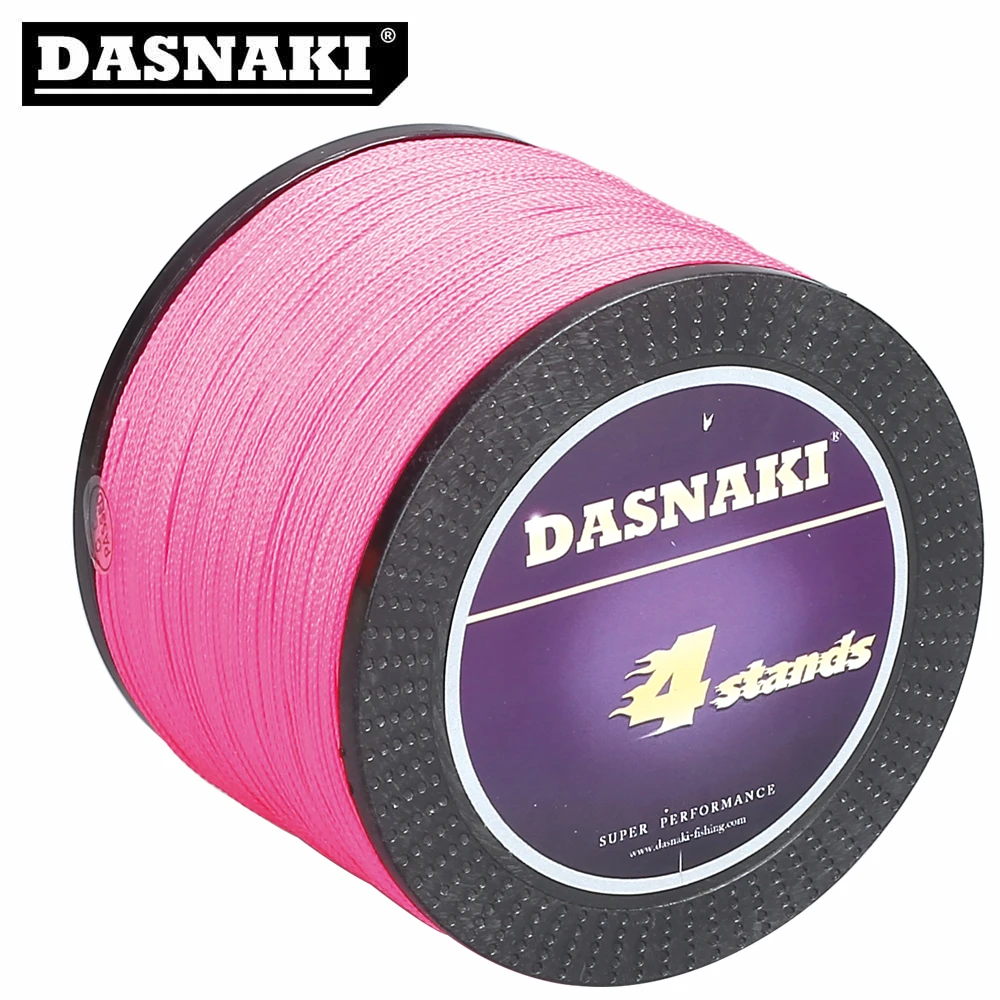DASNAKI 500 м 12 100LB 4 нити PE плетеная супер Летающая леска 6 цветов на выбор