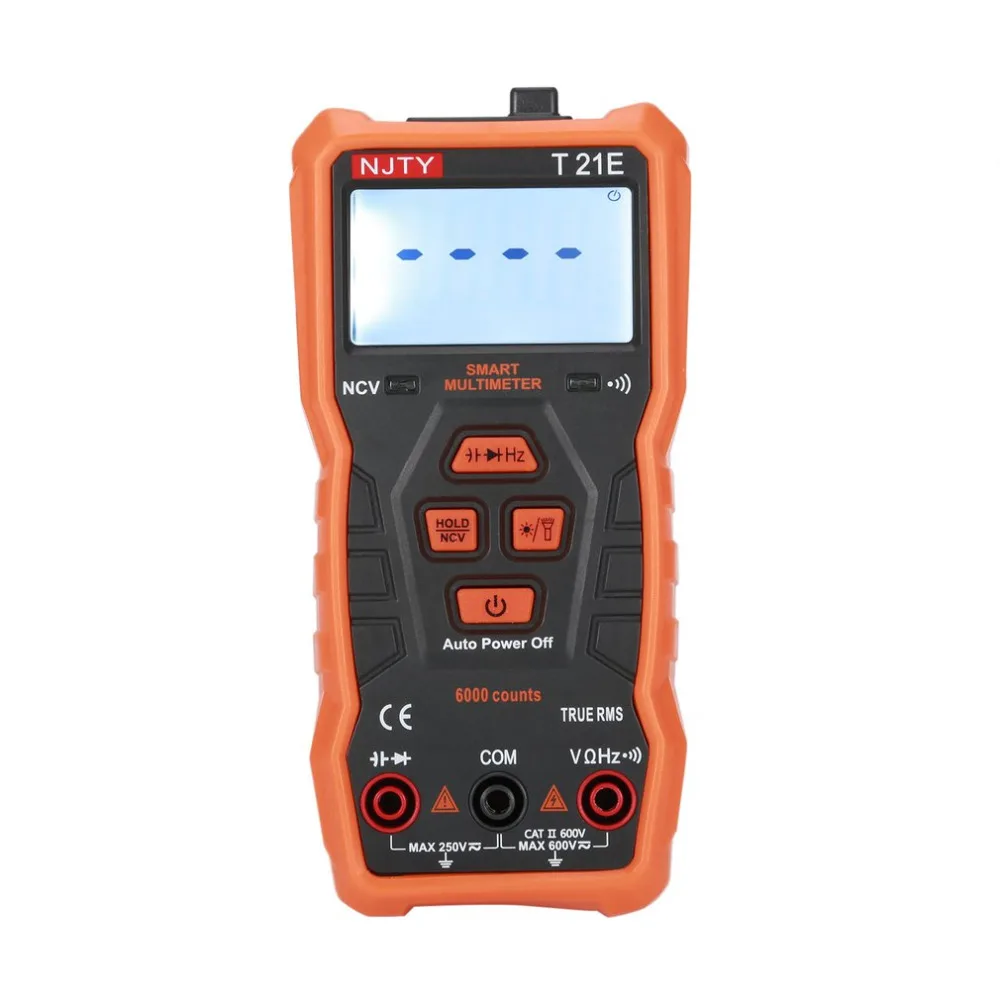 T21E 5999 отсчетов подсветка NCV цифровой мультиметр AC/DC Вольтметр True RMS диодное