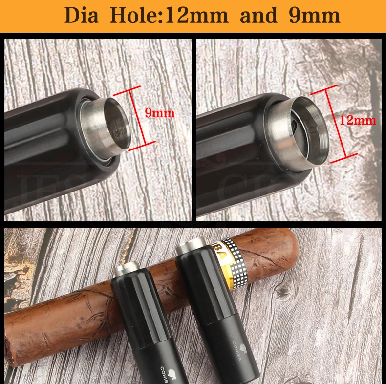 COHIBA аксессуары для путешествий сигары из нержавеющей стали двойной диаметр сигары удар металлический острый резак перфоратор портативный для сигар