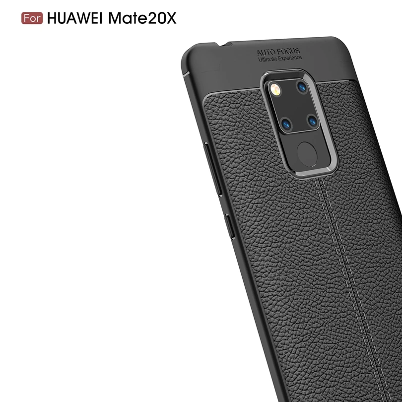 For Huawei Mate 20X / Mate20X Case Phone Back Protective Smartphone Soft Litchi striae Shockproof Cover | Мобильные телефоны и
