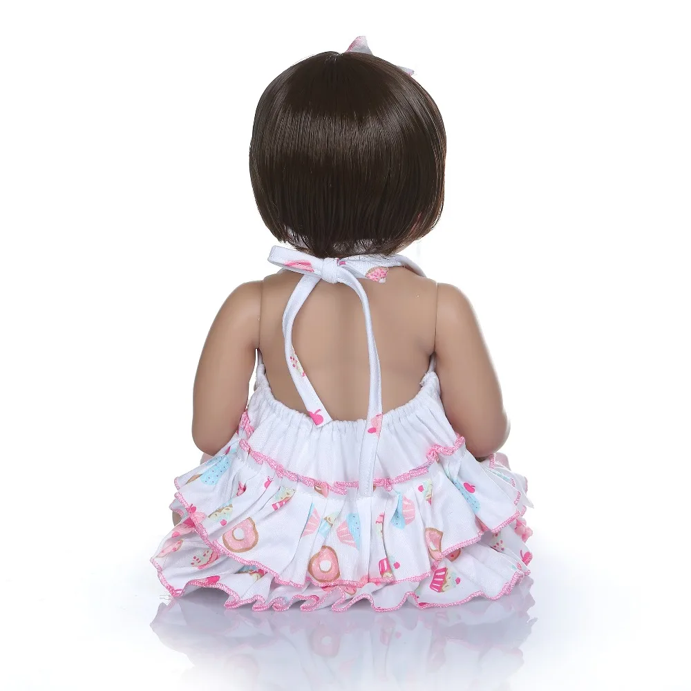 NPK 47 см новорожденная кукла bebe Кукла reborn baby girl силиконовая игрушка для всего тела