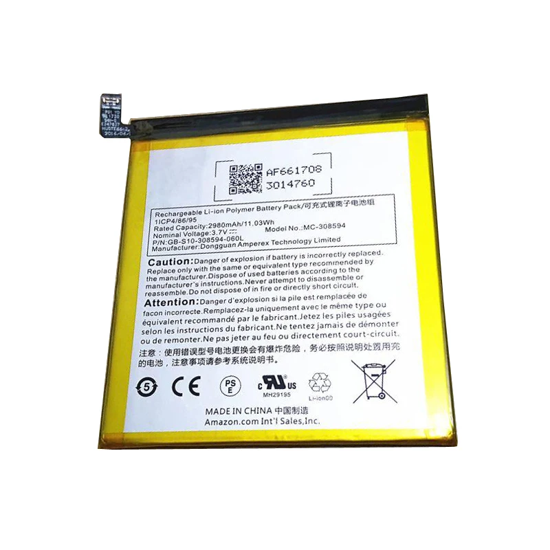 

2980mah battery For Amazon Fire 7 with Alexa 2017 7th Generation SR043KL Akku batteries