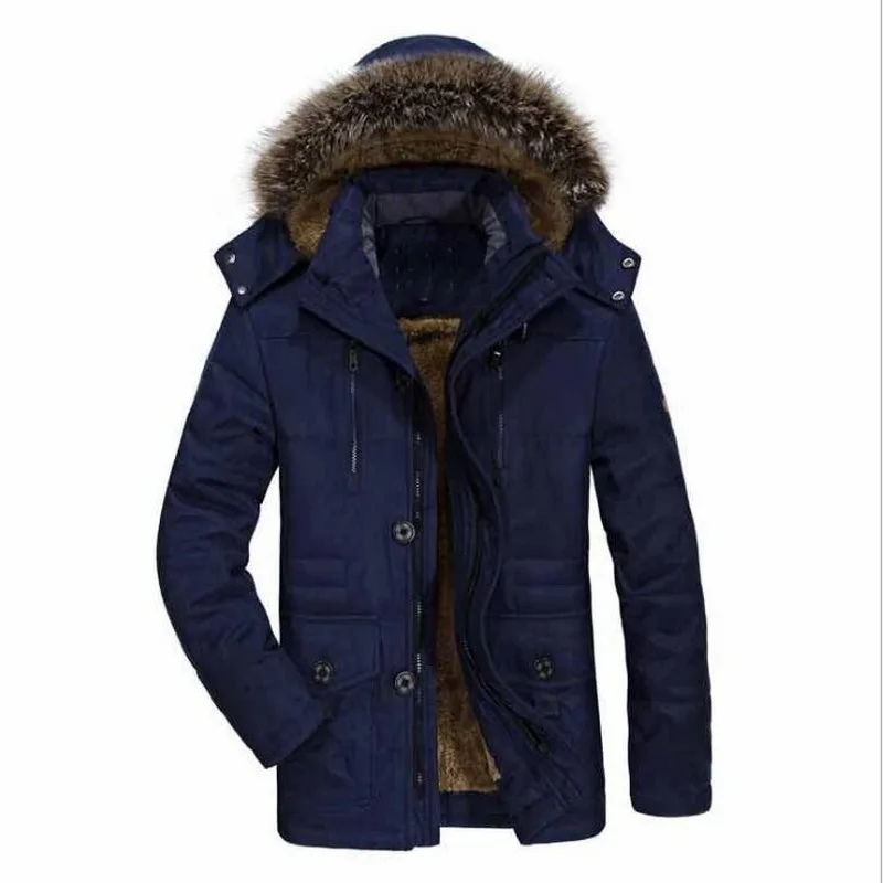 Winter Jacket Men Fashion Casual Slim Thick Warm Men Coats Parkas Hooded Overcoats Male Coat Asia Size L-6XL