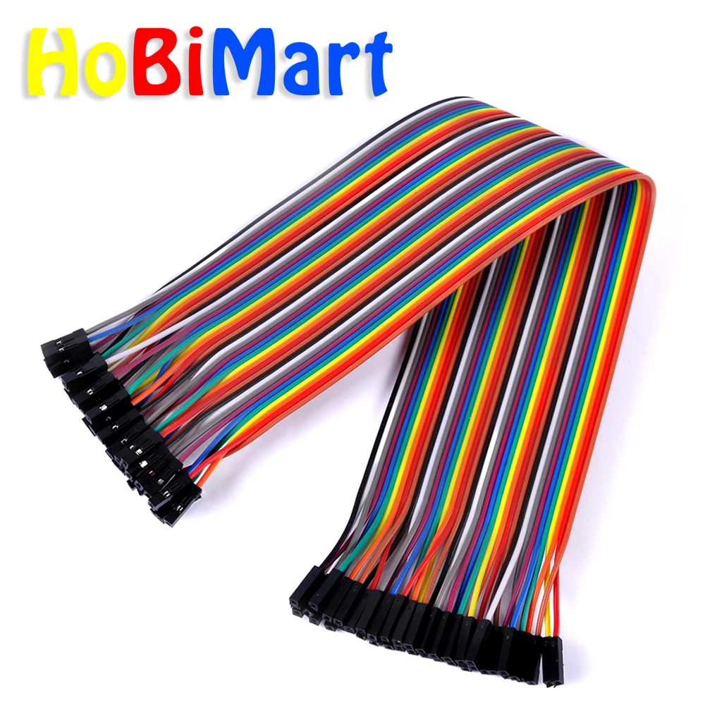 HoBiMart 10 шт. 40pin 30 см dupont кабельной линии перемычки провода Famale женский
