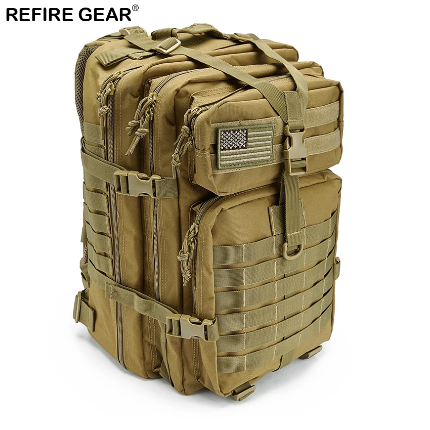 Уличный тактический рюкзак Refire Gear вместительная армейская водонепроницаемая