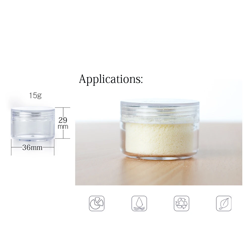 15g 5 шт. 2 г/3 г/5 г/10 г/15 г/20 г пластиковая Косметика ящик для банки контур для лица бусины для маникюра горшок для хранения Контейнер круглая бутылка Прозрачный чехол - Цвет: 15g