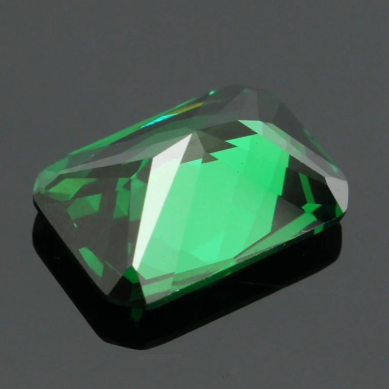 KiWarm Новинка 9.08CT ненагреваемый ослепительный искусственный зеленый сапфир 10X14 мм Алмазный изумруд россыпью драгоценный камень DIY ювелирные изделия кулон ремесла