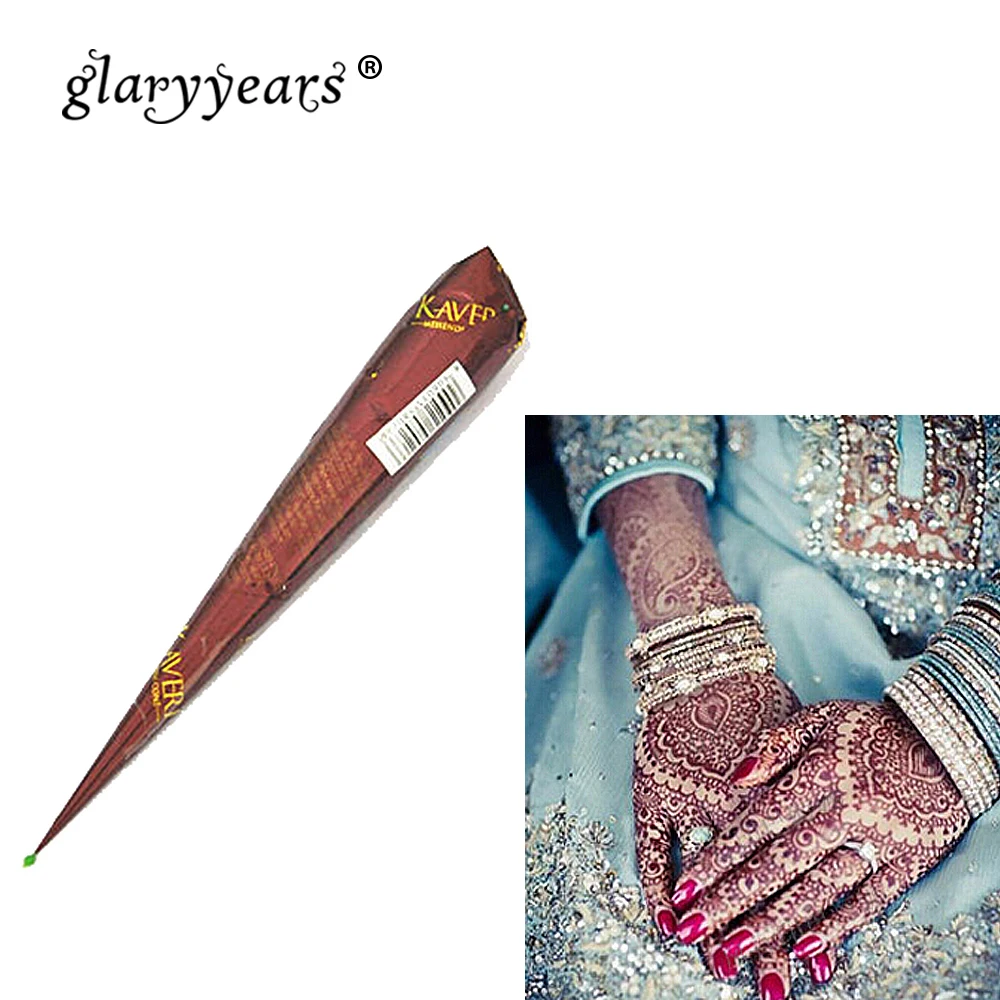 1 шт. натуральная хна паста коричневого цвета Mehndi конусная краска для тела