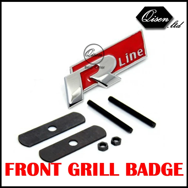 50 X RED R line POWER Metal 3D Front Hood Grill Badge Car Emblem sticker for VW Golf 6 Jetta MK5 MK6 POLO passat B5 B6 B7 #SO101 |