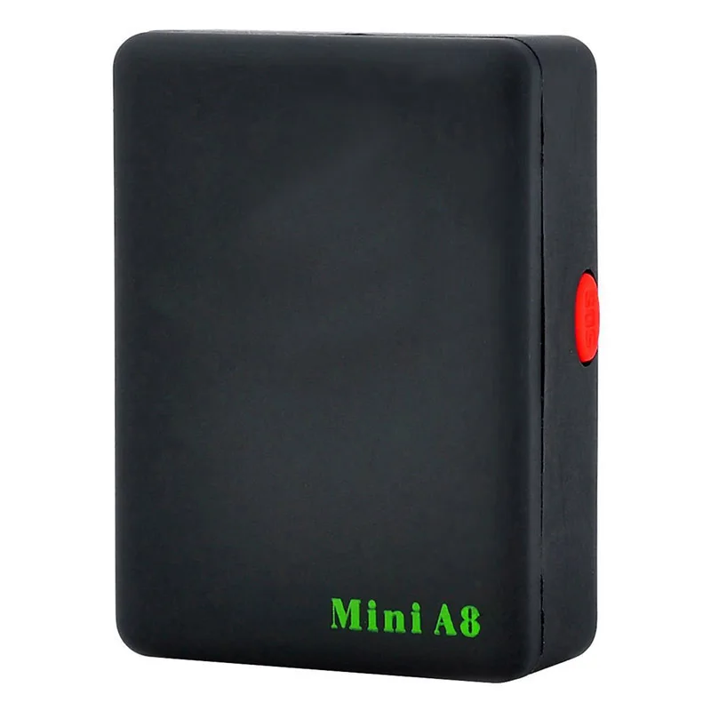 Black Мини A8 gps-трекер локатор в реальном времени для пожилых мужчин, детей, домашних животных, автомобилей GSM/GPRS/LBS, отслеживающий адаптер питания, поддержка sim-карты с кнопкой SOS - Цвет: Black