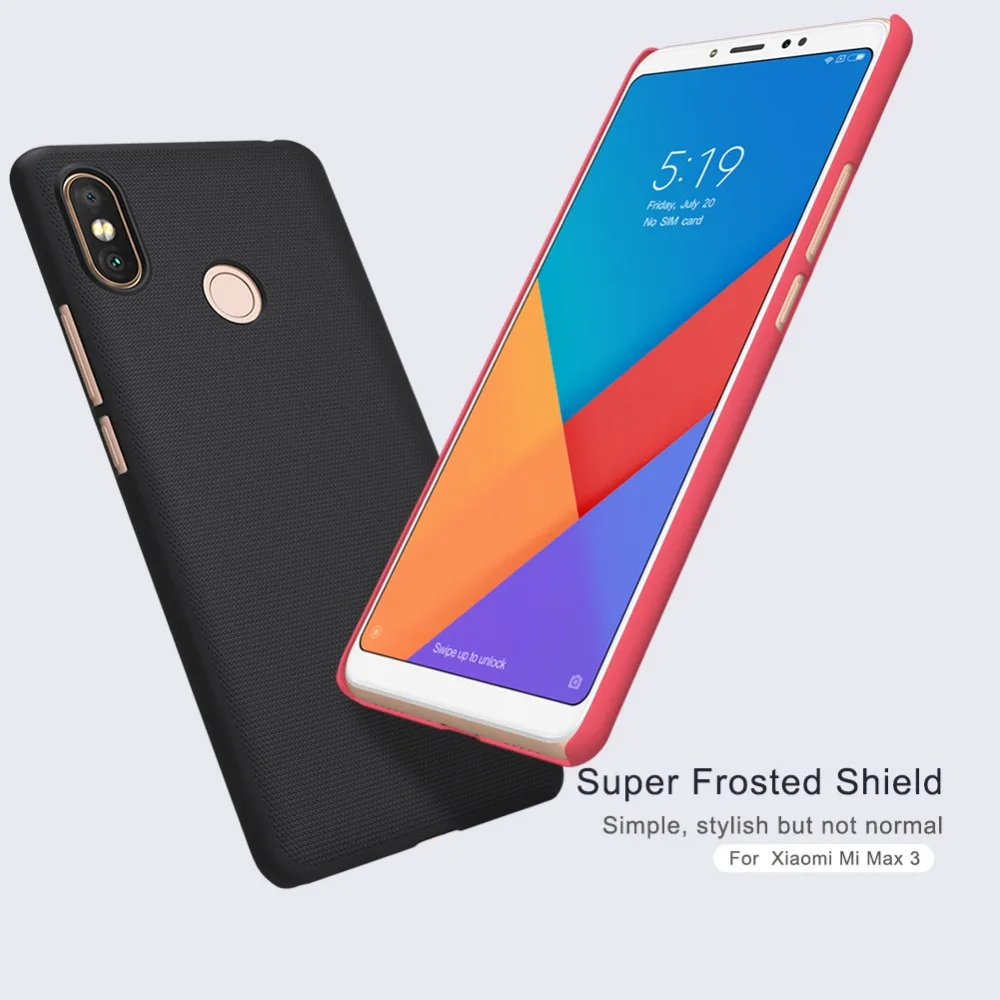 Для xiaomi mi max 3 чехол для телефона Nillkin Super Frosted Shield PC твердый пластиковый чехол на заднюю панель чехол для xiaomi mi max 3 чехлы для телефонов