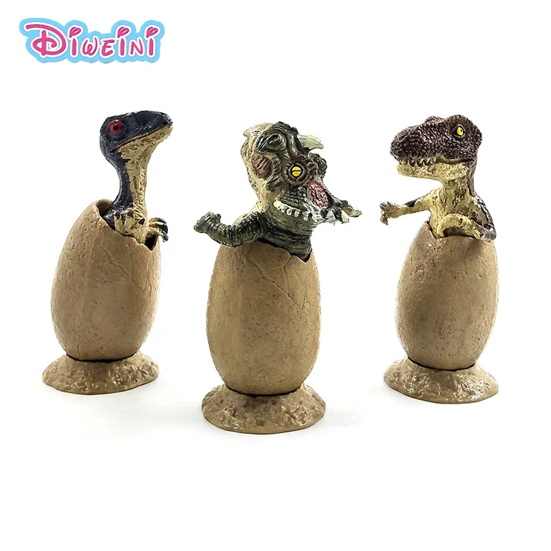 3 шт./компл. Милая модель Яйца динозавра Модель Животного Фигурка домашний Декор обучающая Популярная игрушка набор подарок для детей