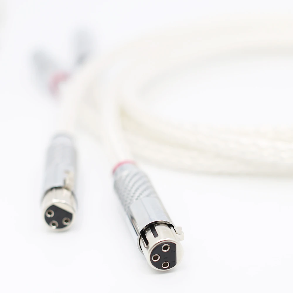 Hi End 8AG посеребренный OCC 16 жил аудио кабель с углеродным волокном 3Pin XLR