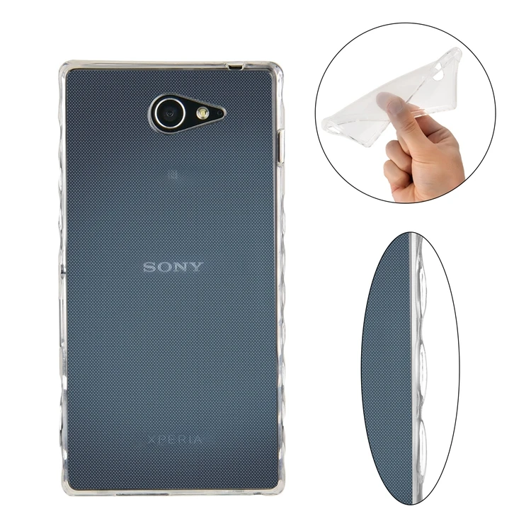 Ультратонкий Мягкий Прозрачный чехол из ТПУ для телефона Sony M2 M4 M5 Z5 Mini Carcasa Capa Fundas