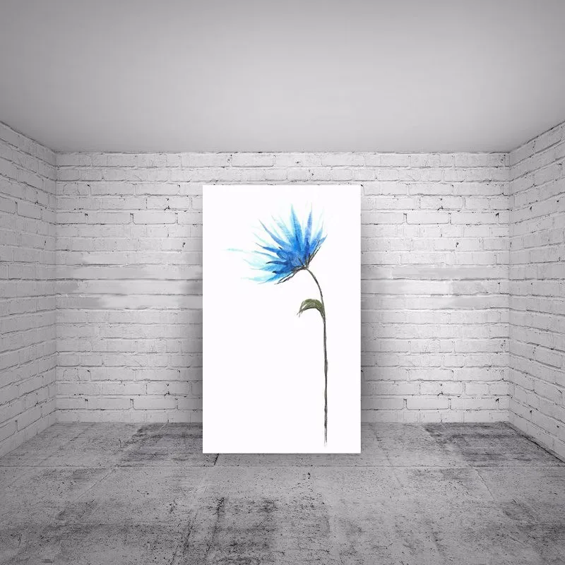 Simple New Designed Beautiful Blue Flower on Canvas One Oil Painting for Room Decor Modern Abstract Art Wall Pictures | Дом и сад