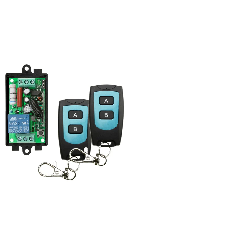 AC 220V 1CH 10A Wireless Remote Control Switch Relay Output Radio Receiver Module + Black/blue Waterproof Transmitter | Электроника