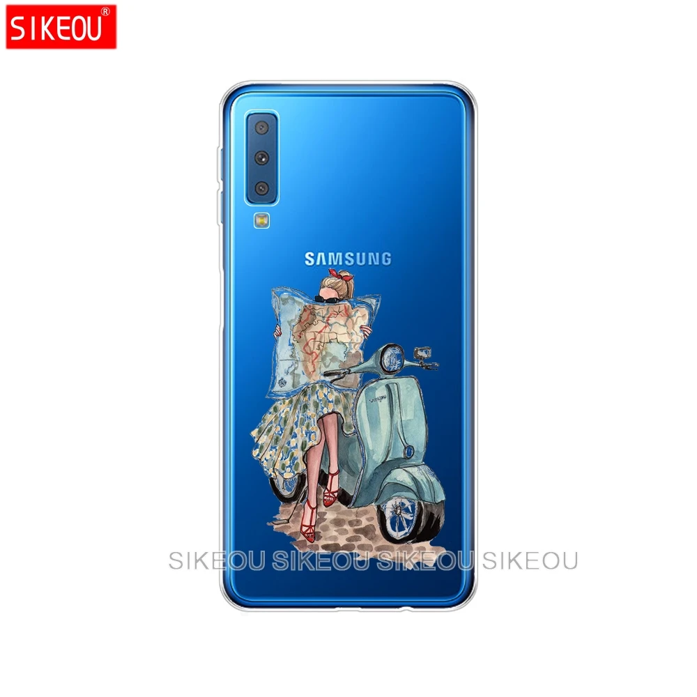 Силиконовый чехол для Samsung Galaxy A7 2018 телефона с красочным принтом A750 A750F 6 0 дюймов |