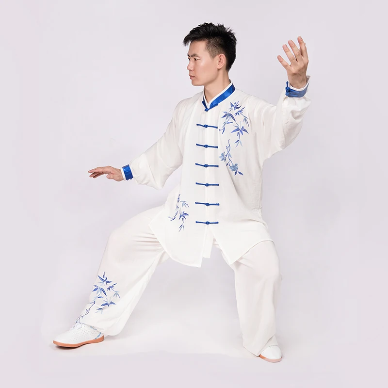 Одежда Yiwutang Tai chi китайская форма для кунг фу льняные костюмы ушу дышащая вышивка