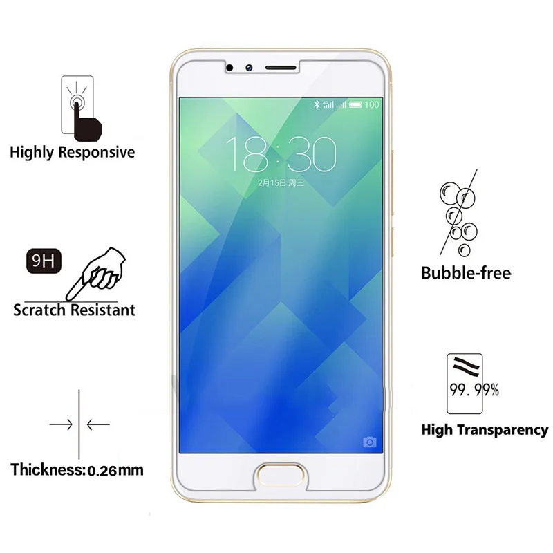 Закаленное стекло RONICAN для Meizu M5s M5 защита экрана 9H 2.5D 0 26 мм Защитная пленка