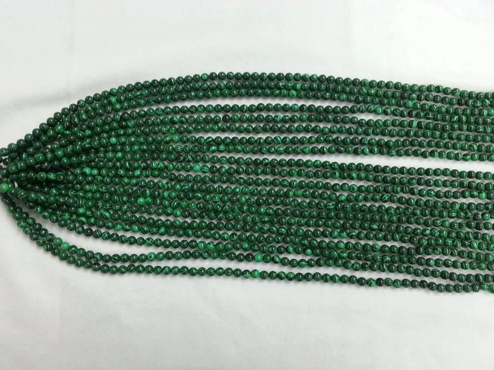 Reconstructed Malachite Round Loose Bead 4MM 6MM 8MM 10MM 12MM 16&quot | Украшения и аксессуары