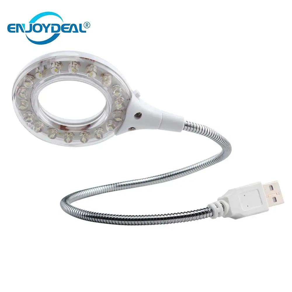Мини Портативный 18 Led USB лупа в форме ноутбука компьютерный светильник настольная