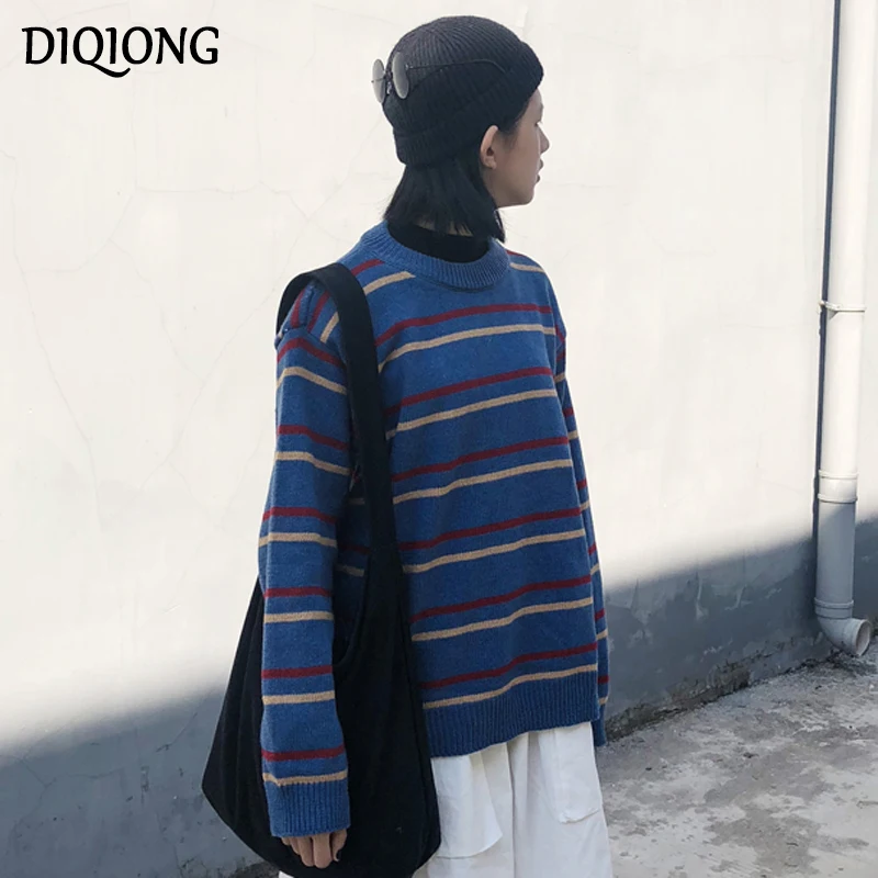 Diqiong 2018 Новое поступление Женские повседневные пуловеры свитера вязаный свитер