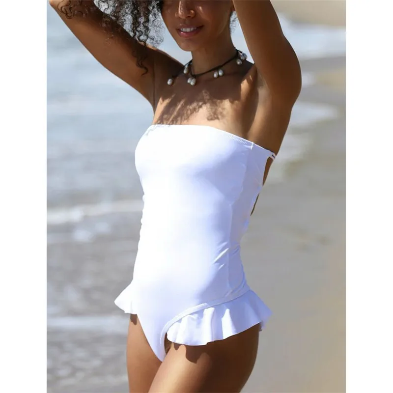 Evage pitaya 2019 swimwear women one piece maillot de bain Multi rope backless ruffles off shoulder parent-child | Спорт и