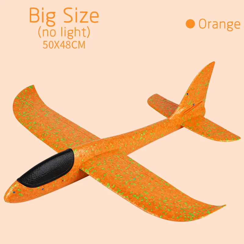 Big Size-Orange 48 см ручной бросок самолет EPP планер из пеноматериала Запуск планер модель самолета на открытом воздухе забавные игрушки - Цвет: Big Size-Orange