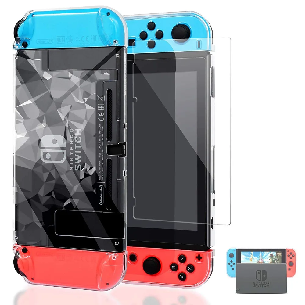 Чехол для Nintendo Switch NS с алмазным узором защитный чехол закаленным стеклом Защита