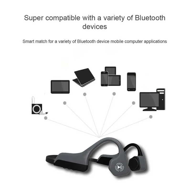Наушники V8 с костной проводимостью беспроводная гарнитура Bluetooth 4 1 спортивные
