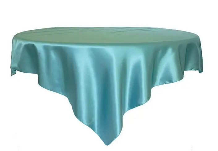 turquoise 180x180 см атласная Скатерть, покрытие для стола, покрытие для стола, покрытие для посуды, покрытие для ресторана, банкета, отеля, украшения для свадебной вечеринки - Цвет: turquoise