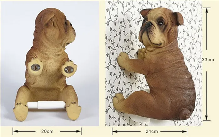 Мопс держатель для туалетной бумаги в рулонах бульдог креативный животный