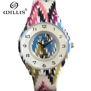 WILLIS Топ бренд женские часы ультра тонкий силиконовый ремешок Аналоговый дисплей Кварцевые часы Роскошные Водонепроницаемые наручные часы Relogio Feminino