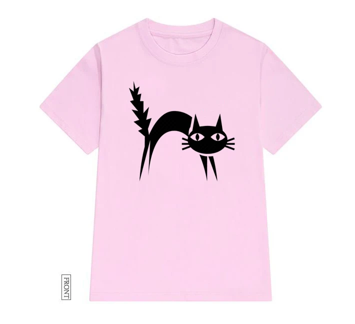

Horror fear cat Women tshirt Cotton Casual Funny t shirt Lady Yong Girl Top Tee 5 Colors Drop Ship S-582