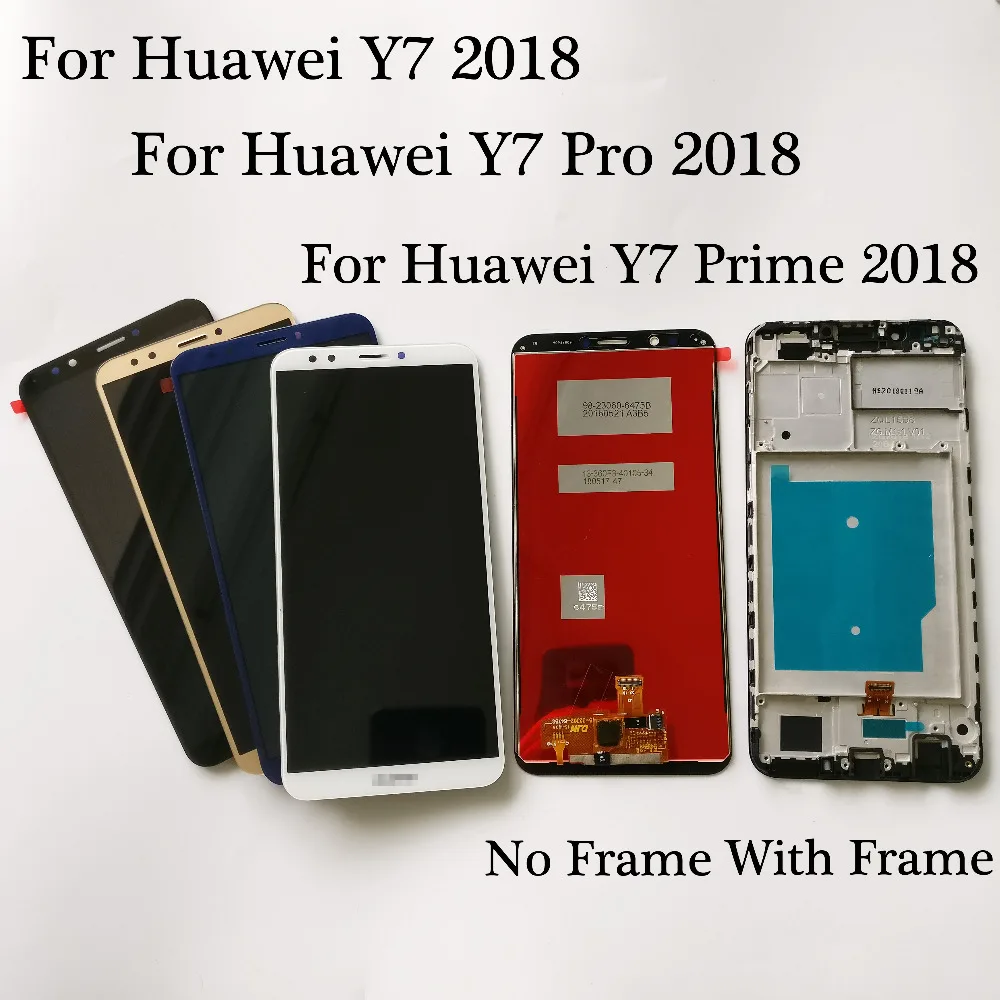 Черный/белый 5 99 дюймов для Huawei Y7 Prime 2018 / Pro ЖК дисплей сенсорный экран дигитайзер в