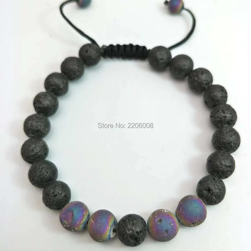 2020 Прямая поставка Лава камень тигровые глаза браслет из шпата для мужчин