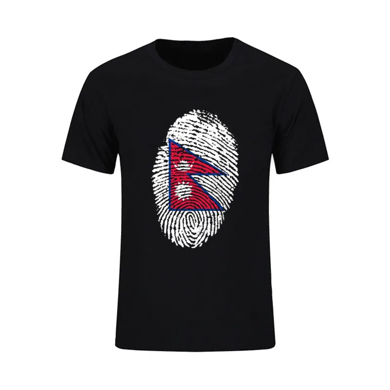 Мужская Летняя непальский флаг футболка с отпечатками пальцев футболки