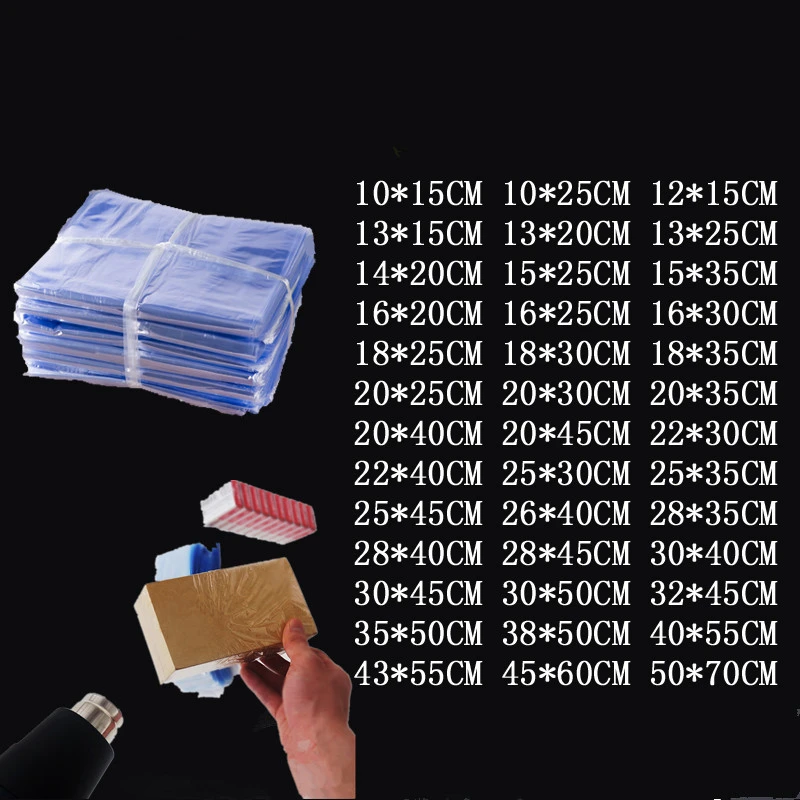 Термоусадочные пакеты из ПВХ 20 размеров прозрачные мембраны пластиковые