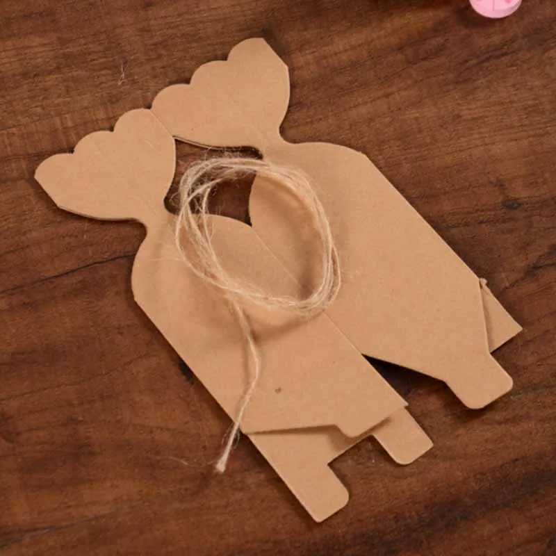 DIY новый цветок Форма конфеты коробка Подарочная 1 лот: 30 шт. + Строки Vintiage Торт