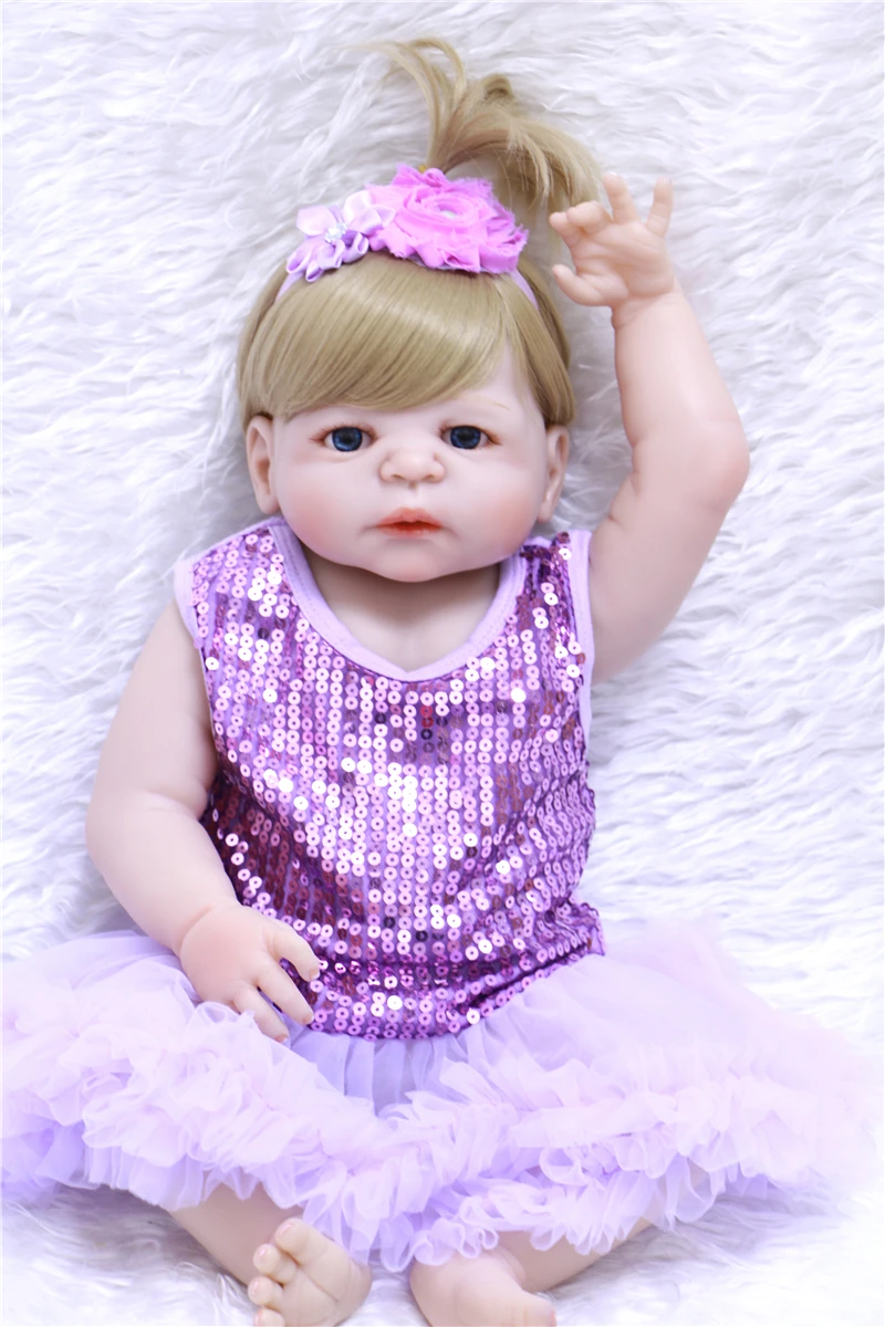 

Bebe doll reborn 23" full silicone reborn baby dolls toys for children gift can bathe NPK reborn dolls alive bonecas reborn