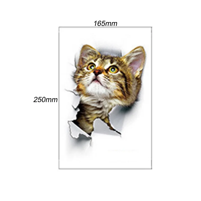 Различный котенок Животное мультфильм стикер на стену с кошкой 3D детская комната