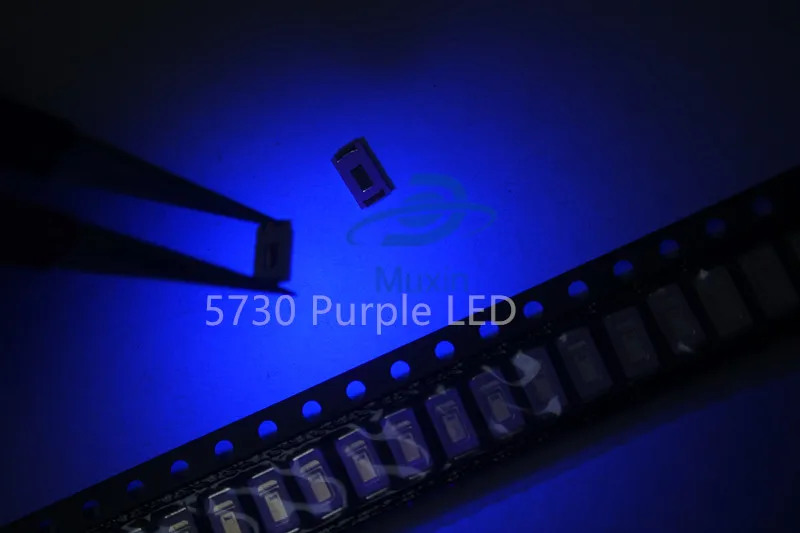 5630/5730 SMD/SMT UV/фиолетовый свет 200 шт чип лампы 395-400nm LED Хрустальные прозрачные бусины