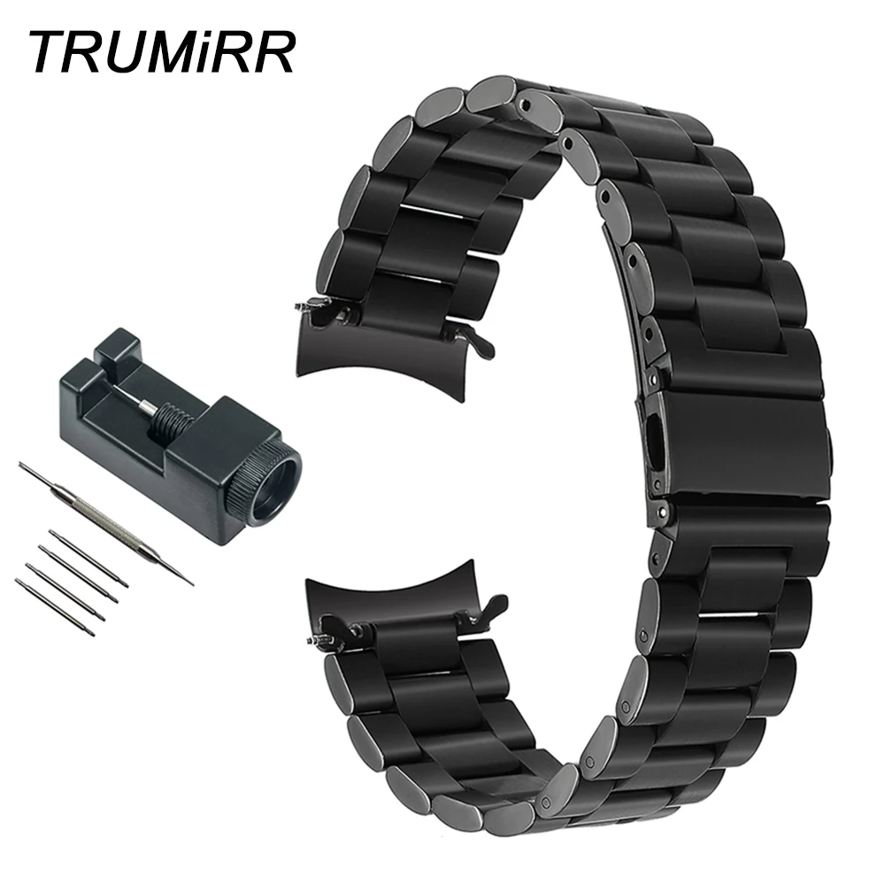 

22mm Curved End Stainless Steel Watchband +Tool for Samsung Gear S3 Classic Frontier Sports Watch Band Wrist Strap Link Bracelet