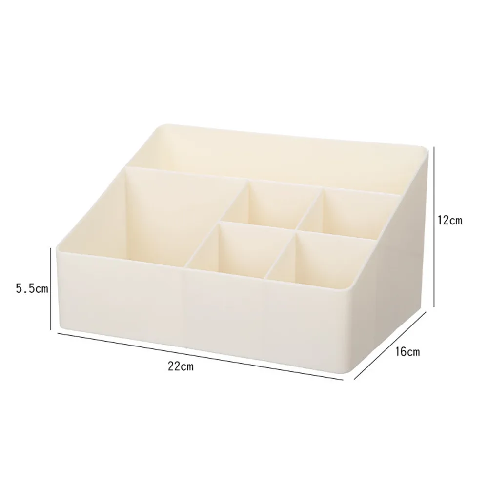 Cosmetic Organizer Box Plastic Makeup Storage Case Table Sundries 6 Grid Rack Plain Color Contracted K531 | Дом и сад
