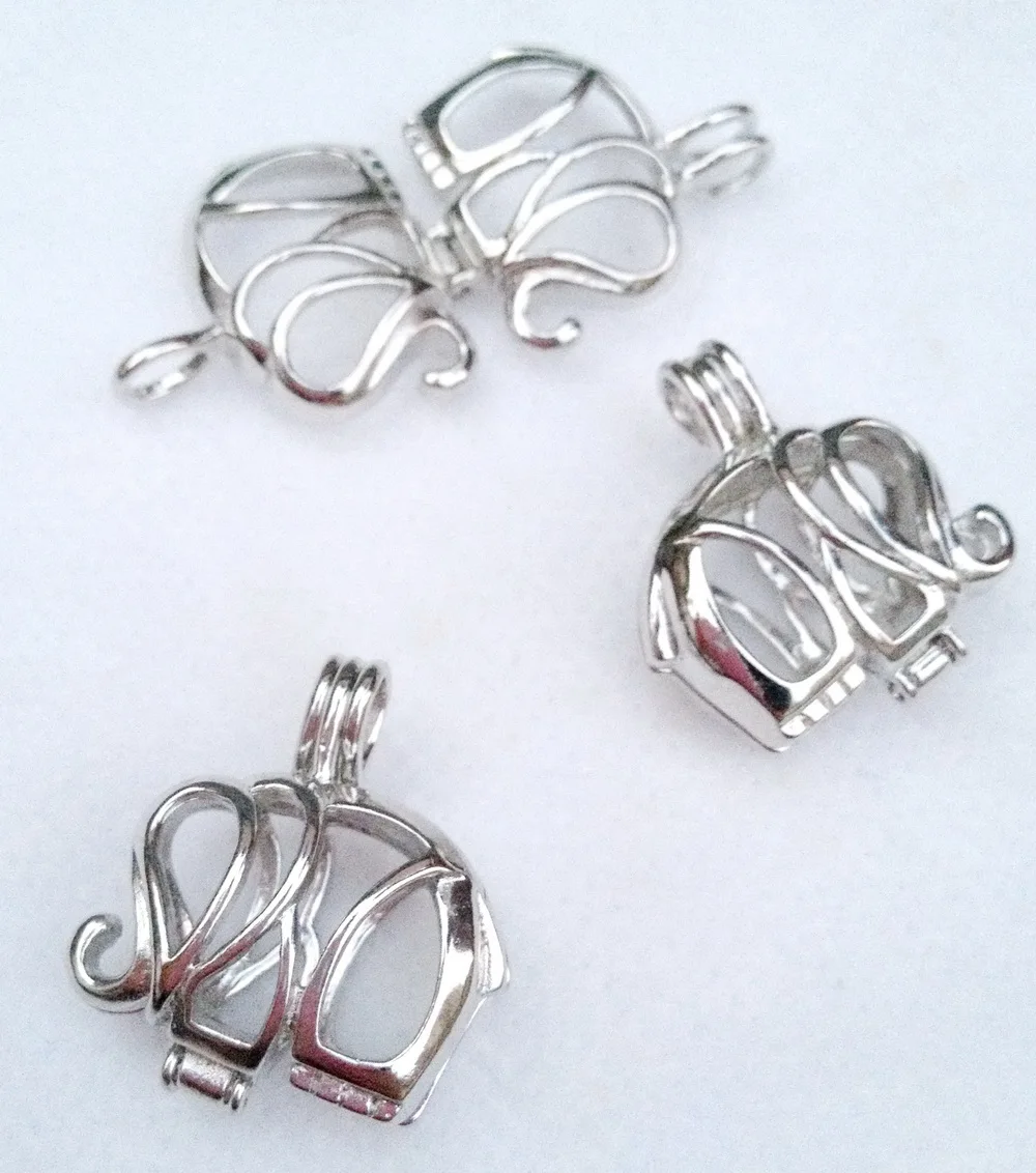 100 шт./лот смешанный дизайн подвески в виде жемчужной клетки 18kgp модные красивые