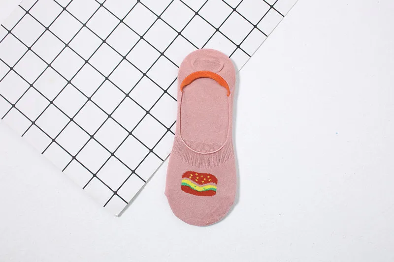 Jeseca 5 Pairs/Lot Women Cotton Sock Cartoon Animal Cute No Show Sock Japanese Kawaii School Student Invisible Non-slip Boat Sox