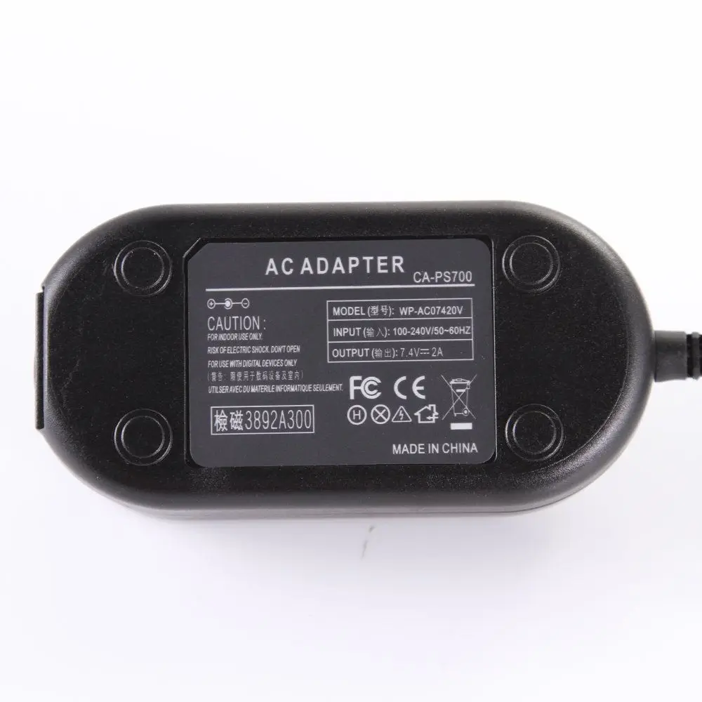 ACK 700 адаптер питания переменного тока для Canon Powershot G7 G9 S50 S60 S70 400D 350D|charger charger|charger